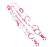 Lurrose Pants Chain Double-layer Acrylic and Metal Heart Pendant for Women, Punk Jean Belt Accessory, Designed for Jogging Trousers and Casual Scenes, Easy to Clean and Distinctive