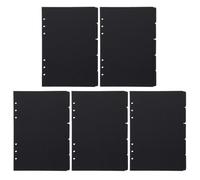 Lurrose Paper Black with Design Tabs A5 Dividers Binder Practical 5pcs Index Tabs for Easy to Manage Loose-Leaf Binders and Students Learning Daily Use