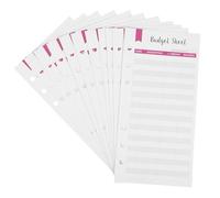 Lurrose Paper Budget Planner Refills Prevents Bending Or Tearing A6 12pcs with 6-hole Punched Sheets Easy to Add, for Personal Monthly Budget Plan and Wallet Organiser