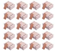 Lurrose Paper Candy Boxes Handy Long-time Use with Rope Handle Suitcase Shaped Vintage 20pcs Packaging Boxes for Wedding and Festival Party Favour