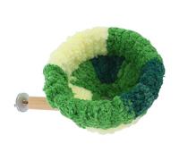 Lurrose Parrot Nest Swing Plush Warm Bird Bed for Cage Cozy Snuggle Nest Parrot Perch Stand Bird Hideaway Cockatiel Hut