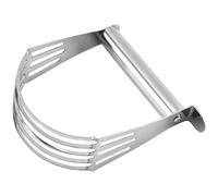 Lurrose Pastry Press Tool with Food Grade Silicone Handle Stainless Steel Dough Blender for Baking Pizza Dough Pastry and Cake Preparation Kitchen Utensil