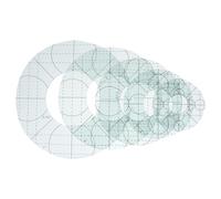 Lurrose Patchwork Ruler Template Acrylic 5Pcs Irregular Shape Sewing Quilting Tools for DIY Quilters and Fabric Cutting