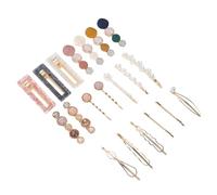 Lurrose Pearl Barrette Hair Clips 20pcs Stylish Acrylic Hair Accessories with Comfortable and Convenient Design for Women for Birthday Party and Wedding