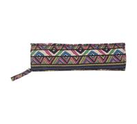 Lurrose Pencil Wrap Pencils Roll Holder - 6 Slots Artist Paintbrush Roll - Handmade Fabric Brush Case with Zipper - Vintage Brush Holder for Chinese Calligraphy
