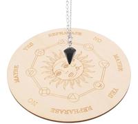 Lurrose Pendulum Dowsing Divination Board Wood with Smooth Surface and Astrology Patterns, Metaphysical Message Board for Beginners and Witches, for Home Decoration and Spiritual Altar