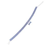 Lurrose Pet Dog Collar Mini Bone Shape Pendant Shining Rhinestone for Dogs Adjustable Buckle Chain Necklace Rhinestone Pet Supplies