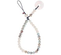 Lurrose Phone Lanyard Prevents Loss Or Damage Chinese Style with Jade and Shoushan Stone, Short Strap Easy to Install and Remove, Can Be for Mobile Phones and USB Flash Drives