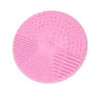 Lurrose Pink Silicone Makeup Brush Scrubber with Hand Held Design and Hollow round Cleaning Tool for Flexible and Efficient Makeup Brush Cleaning Accessories