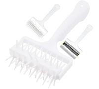 Lurrose Pizza Dough Docker and Pastry Dough Roller Set with Stainless Steel Spikes, Labor-Saving and Easy to Punch, for Baking and Pastry in Home Kitchens