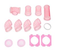 Lurrose Plastic Hamster Tube DIY Labyrinth Set with 12pcs Pink Connectable Tubes and Plates for Exercise and Enrichment in Small Animal Cages