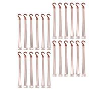Lurrose Plastic Hanging Plant Hooks and Easy to Assemble Design for Flower Pots 60pcs with Anti-Rust Feature Coffee Colour Suitable for Plants on Window Sill or Desk