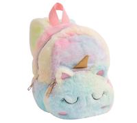 Lurrose Plush Unicorn Backpack Cute Kawaii Shoulder Bag | Lightweight Carry, Sturdy for Theme Park Visits and Travel, Fits Pencil Case and Snacks