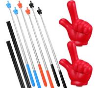 Lurrose Pointer Stick for Classroom: Multipurpose Teacher Pointer Stick - 6pcs Extendable Classroom Pointers and 2pcs Finger Pointers Sticks
