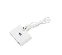 Lurrose Port USB Hub with Power Supply for PC Laptop White USB Splitter for Fast Data Transfer Compatible with Windows Durable Design for Enhanced Stability