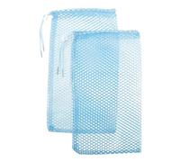 Lurrose Portable Ballet Pointe Shoe Bag 2Pcs Mesh with Drawstring Lock for Dance Accessories - Breathable Storage Pouch in Sky Blue, for Adult Dancers and Travel