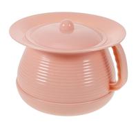 Lurrose Portable Handheld Potty for Adults with Lid, Pink PP Material, Non-Slip Base, Safe for Hand Use, Ideal for Travel and Bedroom