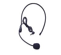 Lurrose Portable Headset Microphone Voice Amplifier and Loudspeaker, Adjustable Position, Abs Material, for Present Performance and Large Groups or Crowds, Black Colour