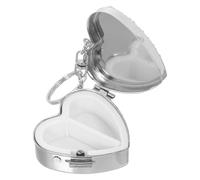 Lurrose Portable Heart-Shaped Pill Organizer Travel Medicine Holder with Lightweight Metal Body and Multi-Compartment Design for Sports and Trips