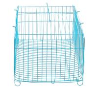 Lurrose Portable Large Blue Wire Bird Cage with Handle for Small Pets Parrots Hamsters Rabbits Travel Carrier and Breeding Transport Cage