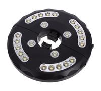 Lurrose Portable Led Umbrella Light Brightness Modes Cordless Tent Lamp for Camping Outdoor Activities Emergency Lighting with USB Adapter Black