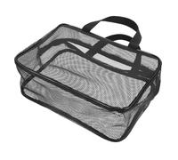 Lurrose Portable Mesh Shower Bag Hanging Bathroom Organizer with Large Capacity for Outdoor Camping Gym Use