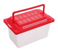 Lurrose Portable Pet Fish Tank with Handle, Plastic Turtle Box, Sturdy Hamster Transport Cage 18x11x11cm for Reptile Storage and Breeding