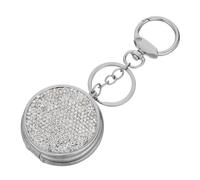 Lurrose Portable Pill Box Keychain Organizer with Waterproof Plastic and Metal Case, Clearly Separated Compartments for Easy One-Handed Operation, for Daily Use and Outdoor Activities