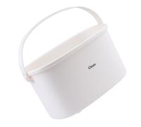 Lurrose Portable Plastic Bathroom Shower Basket with Drainage, White Handheld Bath Storage Container for Wet Cloths and Toiletries, Multipurpose Laundry and Shower Organizer Random Color