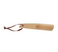 Lurrose Portable Shoehorn Shoes Lifter Ergonomic Design Beech Wood Smooth Edges Labor-saving and Elderly Daily Use 16cm Mini Size