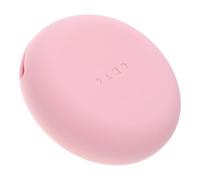 Lurrose Portable Silicone Makeup Puff Box, Travel Powder Puff Storage Holder Pink Pattern, Small Makeup Sponge Case for On-the-go Cosmetics Organization