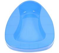 Lurrose Portable Thickened Plastic Bedpan for Elderly and Bedridden Persons, Blue Bed Pan Ergonomic Design for Home and Nursing Homes Use