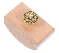 Lurrose Portable Wooden Rocker Blotter Ink Quick Drying Tool, Gold Calligraphy Ink-Absorbent Pad for Students and Office, Fast Dry Fountain Pen Blotting Paper