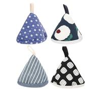 Lurrose Pot Handle Mitts Heat-Resistant 4Pcs Triangular Oven Gloves for Cooking and Dining Use Kitchen Accessories for Safe Food Preparation