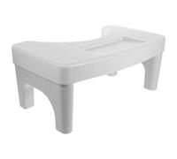 Lurrose Potty Stool Bathroom Toilet Stool Multi-Functional Plastic Footrest with Non-Slip Feature, Sl esign, Easy to Clean, Suitable for Adults, Grey 15.59x8.11x6.61 Inch
