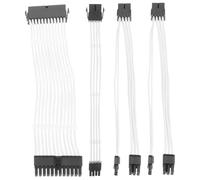Lurrose Power Module Cable Kit Power Supply Cables Long White for Atx PC Power Supply