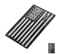 Lurrose Prayer Card for Wallet Insert Aluminium Alloy Officer Portable and Resistant to Damage Graduation Keepsake Black Officers and Policemen