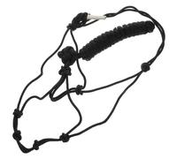 Lurrose Professional Braided Rope Horse Halter Stiff Knot Collar in Black for Horse Training and Equestrian Show Use