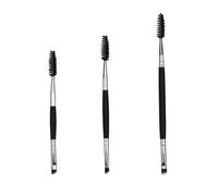Lurrose Professional Eyebrow Brush Set for Eyebrow Shaping and Eyelash Curling for Women 3pcs with Double Ended Artificial Fiber Bristles, Lightweight and Convenient to Hold Makeup