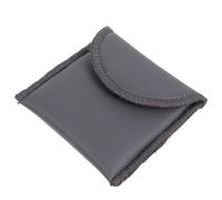 Lurrose Pu Hearing Aid Organizer Bag Black Portable Hearing Aid Storage Pouch with Sponge Padding for Everyday Use