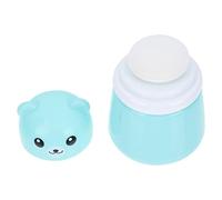 Lurrose Puff Skincare Containers Loose Powder Container Portable Loose Powder Case with Mushroom Sponge Puff Refillable Powder Bottle Jars for Home Outdoor, Blue Makeup Powder Travel