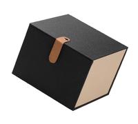 Lurrose Purple Clay Teapot Box Set with Leather Strap and Blue Cloth Cover 14.5x14.5x12cm Decorative Tea Storage Holder for Tea Cups and Accessories China Packing Box