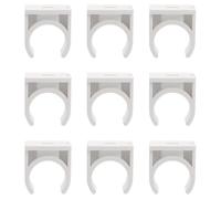 Lurrose PVC Pipe Clamp, Resistance to Scaling and Corrosion for Plumbing U-Shaped White Pipe Support Easy Installation Electrical Tube Fixing Silicone Hose Thin Wall Hose