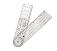 Lurrose PVC Rotary Goniometer Medical Angle Ruler 360 Degree Protractor for Orthopedic Measurement in Physical Therapy and Spinal Assessment