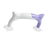 Lurrose Quilting Ruler Handle with Strong Suction, Portable Plastic Patchwork Ruler Fixator for Sewing Tools, DIY Quilting Stencil Fixer in Purple and White, Suitable for Fabric Craft