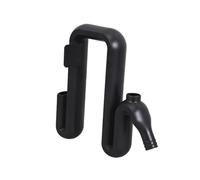 Lurrose Rain Barrel Overflow Pipe with Pressure Balance Function, Plastic Leakproof Rainwater Diverter for Outdoor Water Tank and Garden Use, Black Hose Connector for Efficient Water