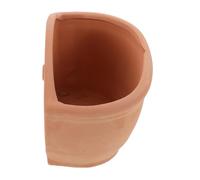 Lurrose Red Clay Hanging Wall Planter with Drainage Balcony Flowerpot Holder for Indoor Outdoor Use Elegant Wall-mounted Pot for Succulents and Flowers Decoration