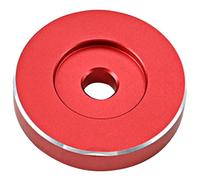 Lurrose Red Metal Phonograph Record Adapter 1l32 Vinyl Turntable Replacement Part Sturdy Metal Insert for Small Turntables and Record Players