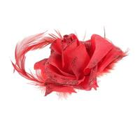 Lurrose Red Rose Hair Clip for Women and Brides, Elegant Cloth Floral Headpiece with Multi-functional Design, Not Easy to Fade, for Weddings and Special Occasions