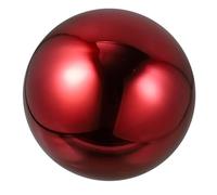 Lurrose Reflective Polished Gazing Garden for Gardens Stainless Ball Steel Shatter-resistant Decor Sphere Mirror Surface, Contemporary Red Ornament Outdoor